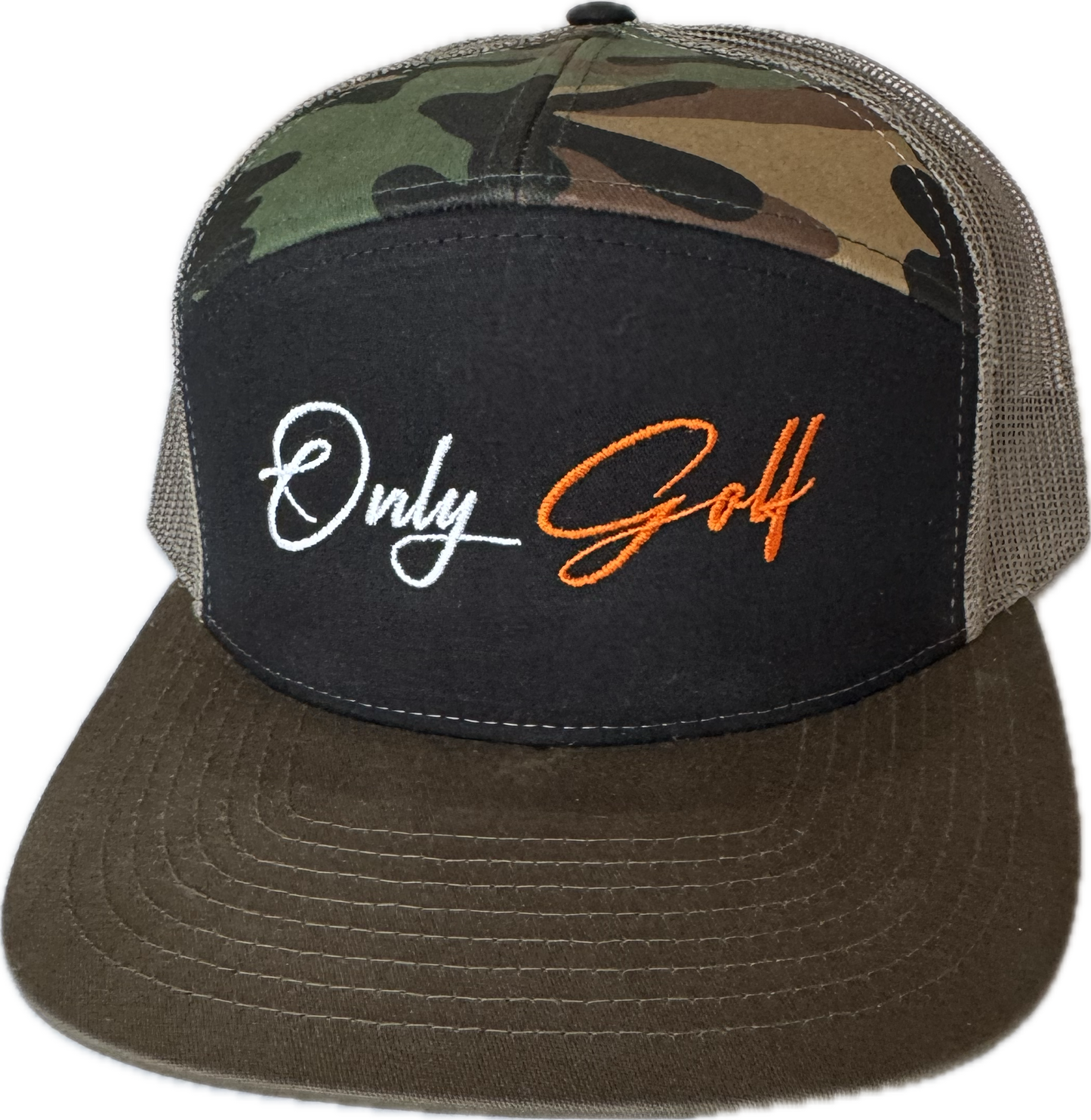 OnlyGolf Camo Script Trucker