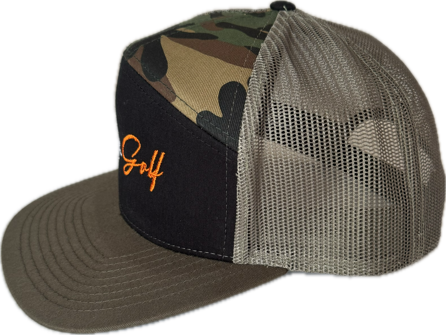 OnlyGolf Camo Script Trucker