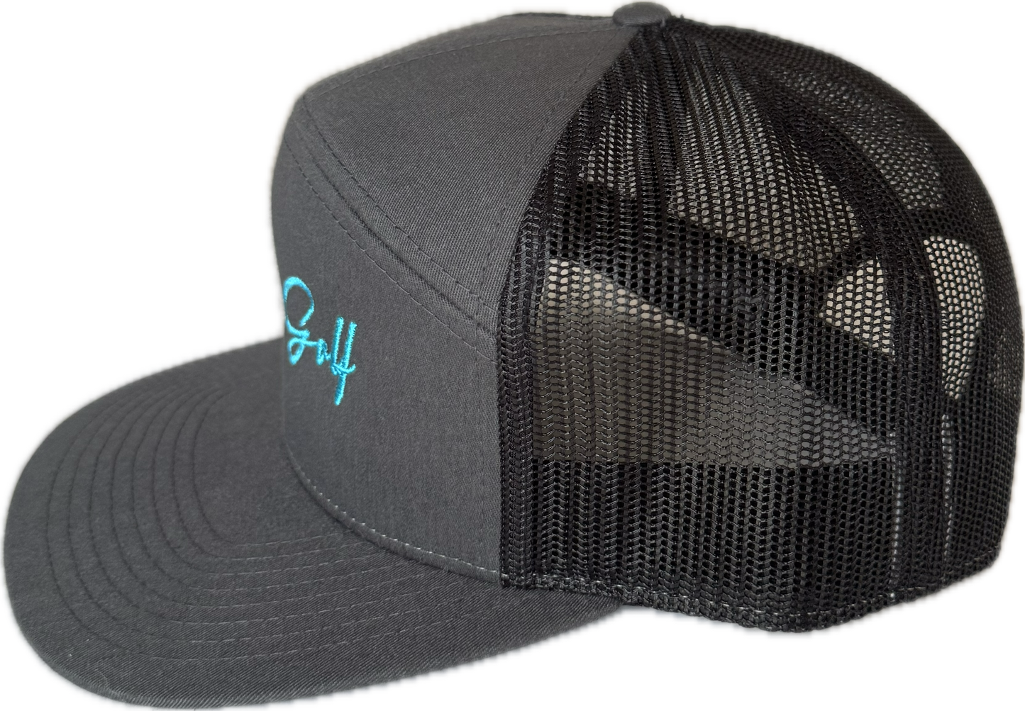 OnlyGolf Turquoise Script Trucker