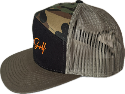 OnlyGolf Camo Script Trucker