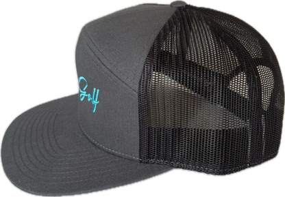OnlyGolf Turquoise Script Trucker